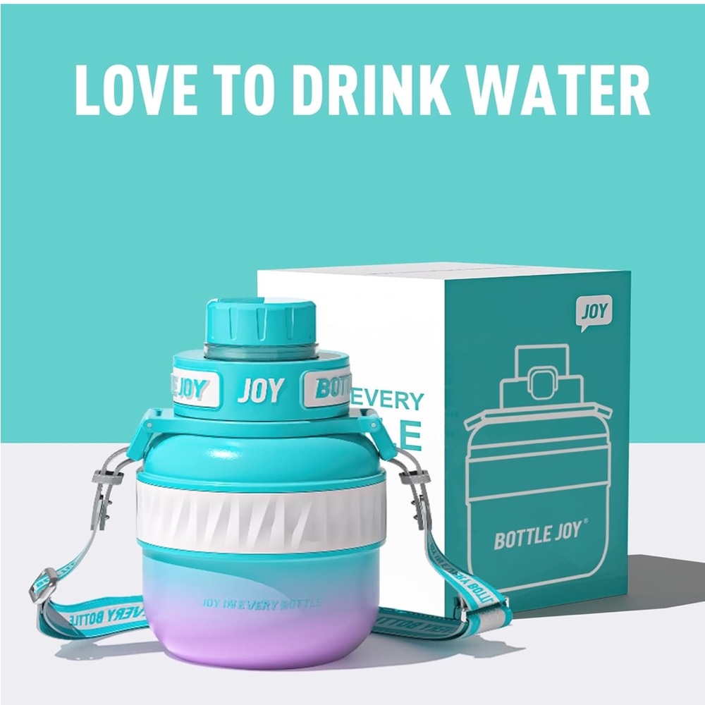 JoyLab Turquoise and Purple Water Bottle - Picture 7 of 7